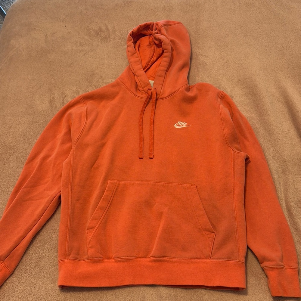 Peach colored nike hoodie